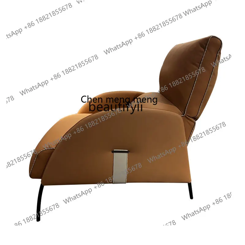 Couch Single Leisure First Layer Cowhide Soft Bag Reclining Adjustable Home Sales Department Reception Chair