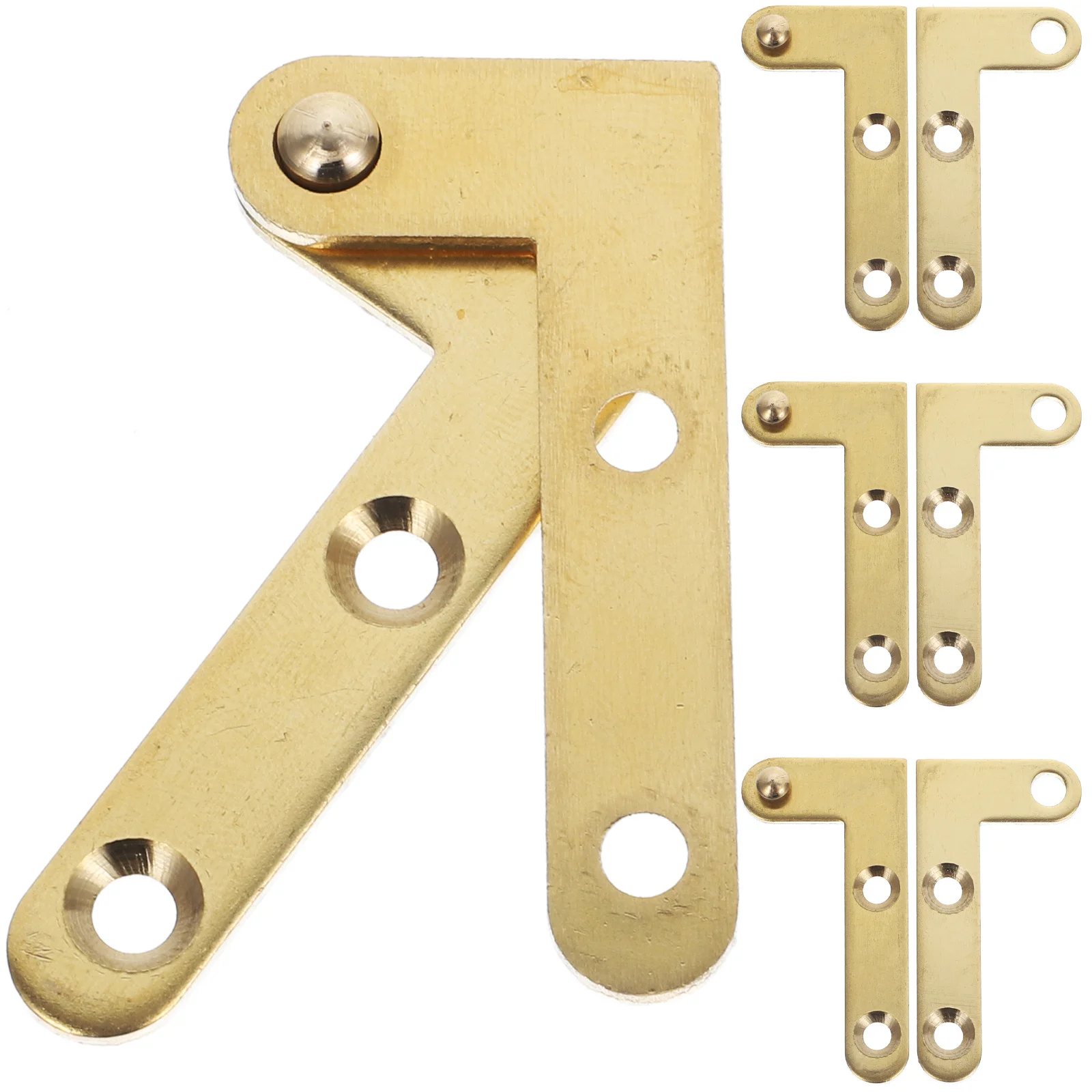 

4 set 4 Sets Copper Hinge 360 Degree Rotatable Pivot Hidden Door Hinge For Cabinet Window Attic Ladder Door Fittings Hardware