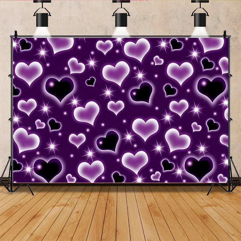 NITREE Pink Bokeh latar belakang fotografi Hari Valentine Prop glamor merah mawar hati berbentuk lilin foto latar belakang AL-22