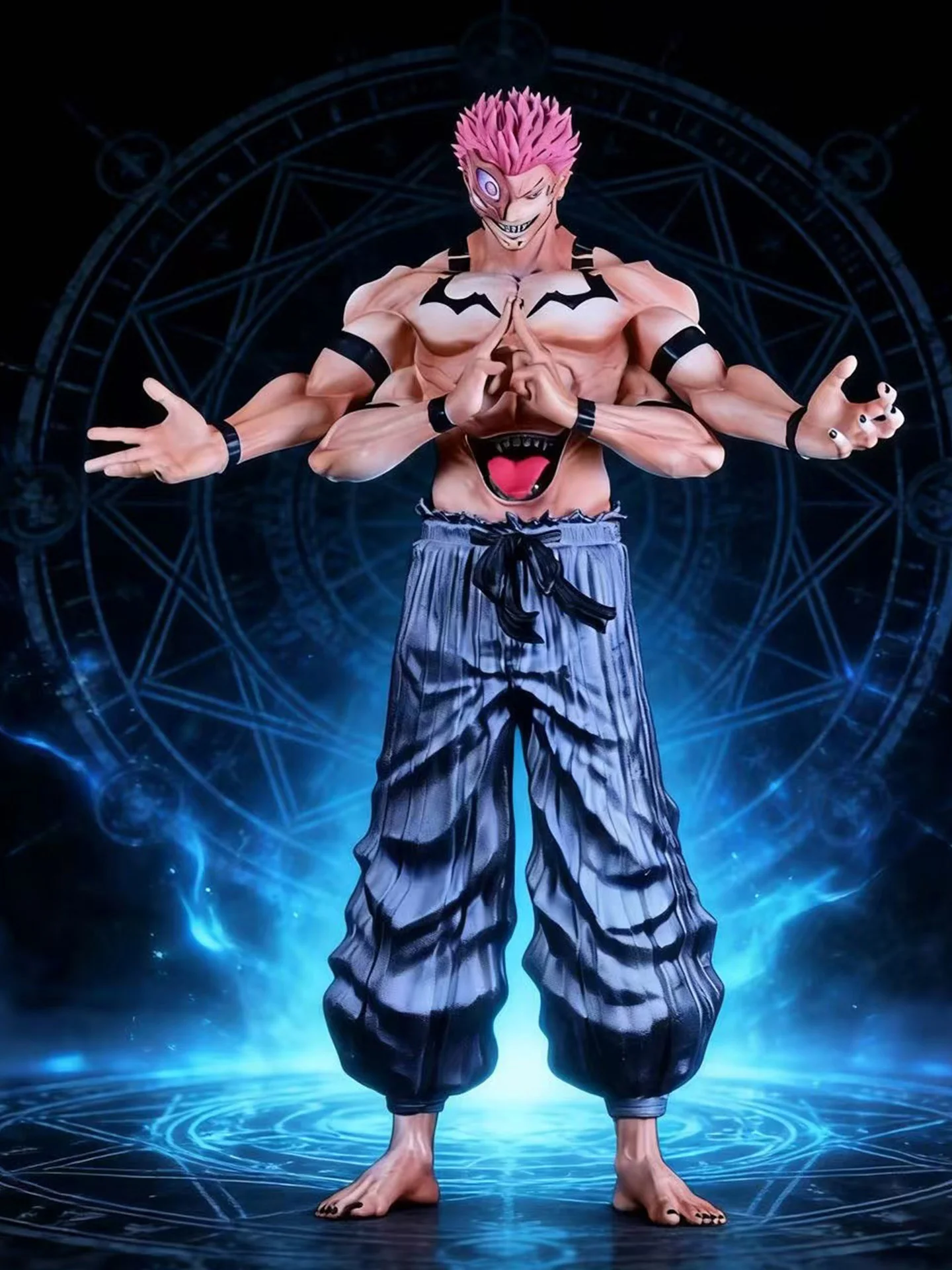 32 cm/12,6 zoll Anime Jujutsu Kaisen Figuren Ryomen Sukuna Action Figure Pvc Sammlung Statue Modell Ornament Puppe Spielzeug für Geschenke
