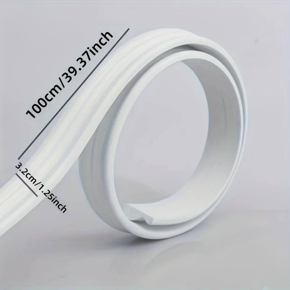 1PC PVC Self-Adhesive Wall Gap Decor Line Corner Line Ceiling Decor Edge Strip Dustproof Ceiling Baseboard Strip Home Decor