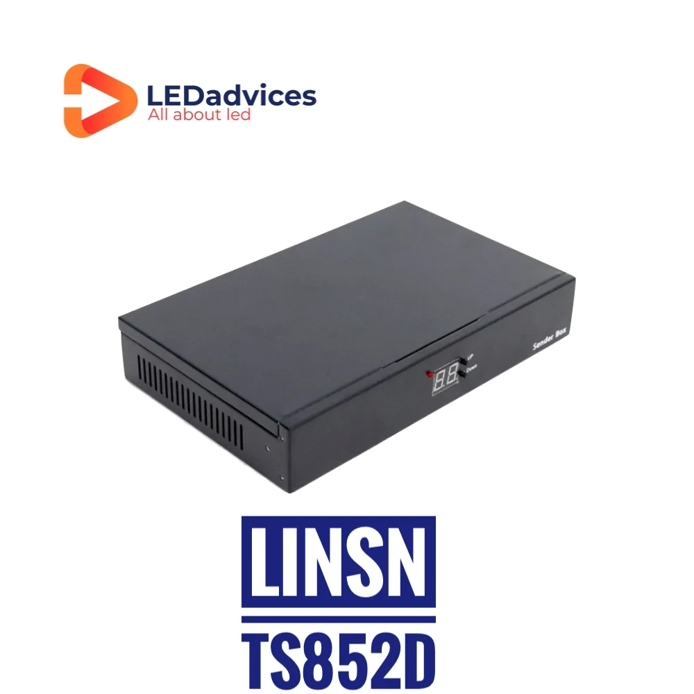 Linsn TS852D Sending Sender Box LED Screen Controller Full Color Outdoor Indoor Fixed and Rental Panel 30 60Hz 2048*4032 Pixels