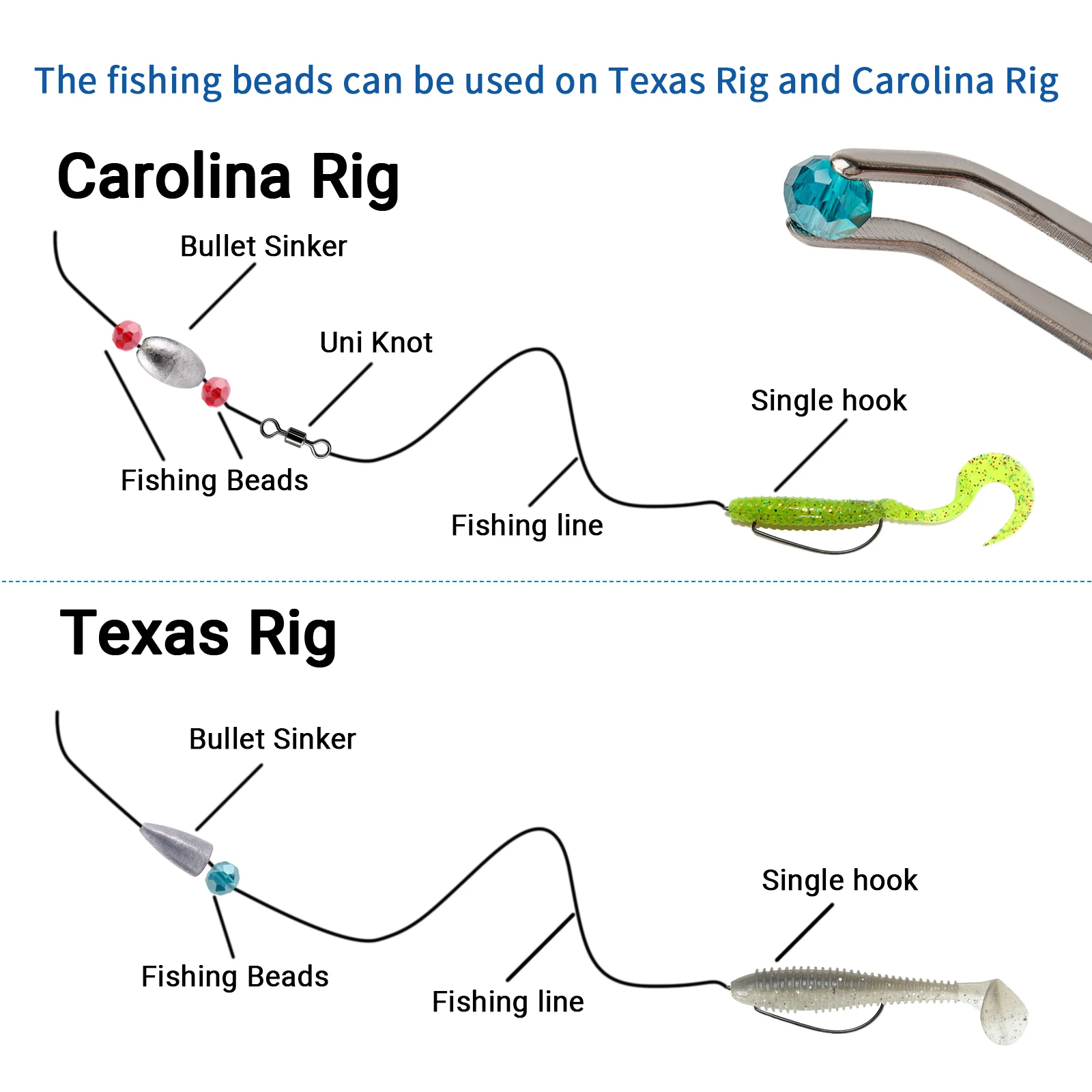 Qualy مضيئة الصيد الخرز 4 مللي متر مختلط اللون كارولينا تلاعب تكساس الحفارات اكسسوارات متنوعة البلاستيك الزجاج توهج حبة لتقوم بها بنفسك عدة #2