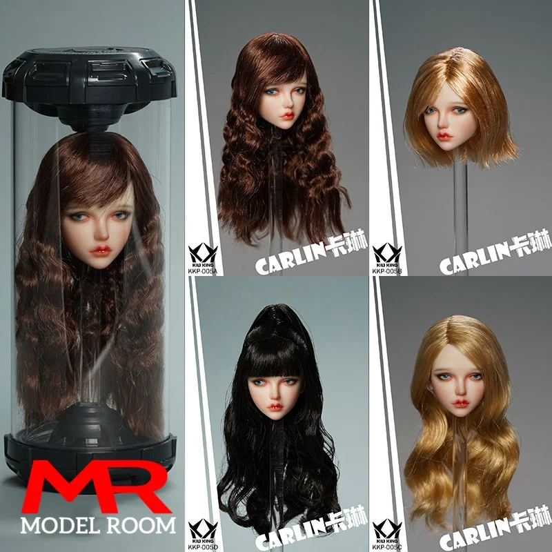 

KID KING KKP005 1/6 Carlin Movable Eyes Head Sculpt Carving Model Fit 12'' Female Soldier White Action Figure Body Dolls