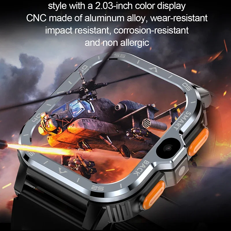 2025 New SIM Smart Watch 4G Network GPS Navigation Wifi NFC Dual Camera 64G ROM Storage Video Music Smartwatches for Android IOS