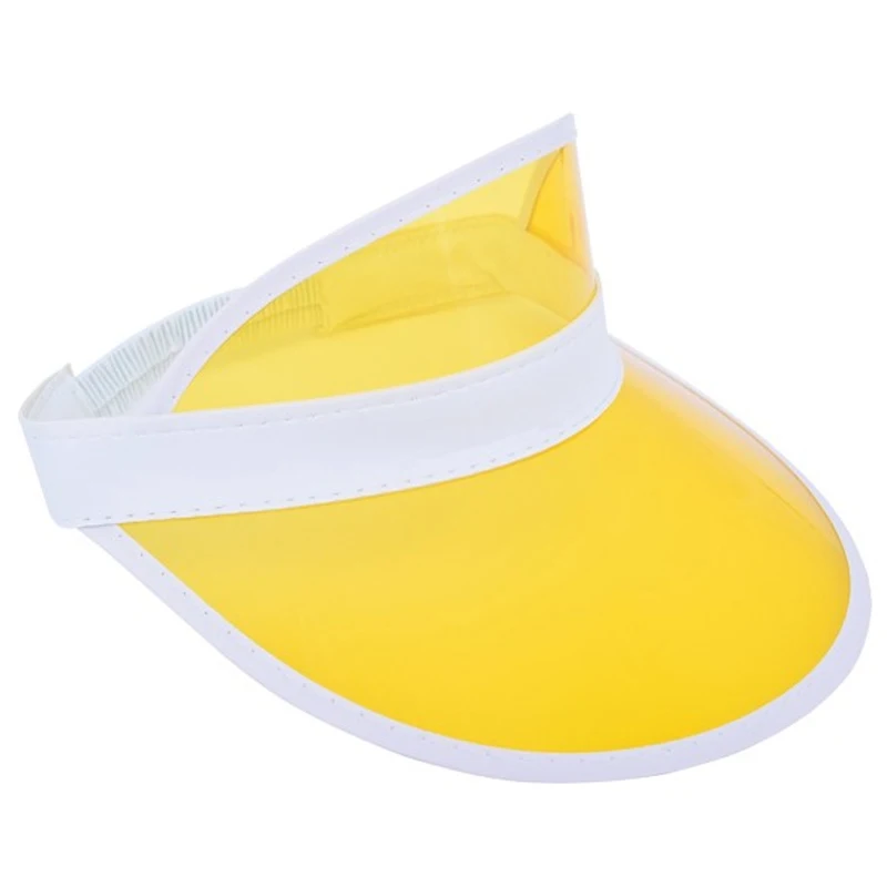 Yellow Sun Visors UV Protection Hat New Fashionable Empty Top Soft Golf Cap Outdoor Sport Travel Running Leisure Casual Sun Hats