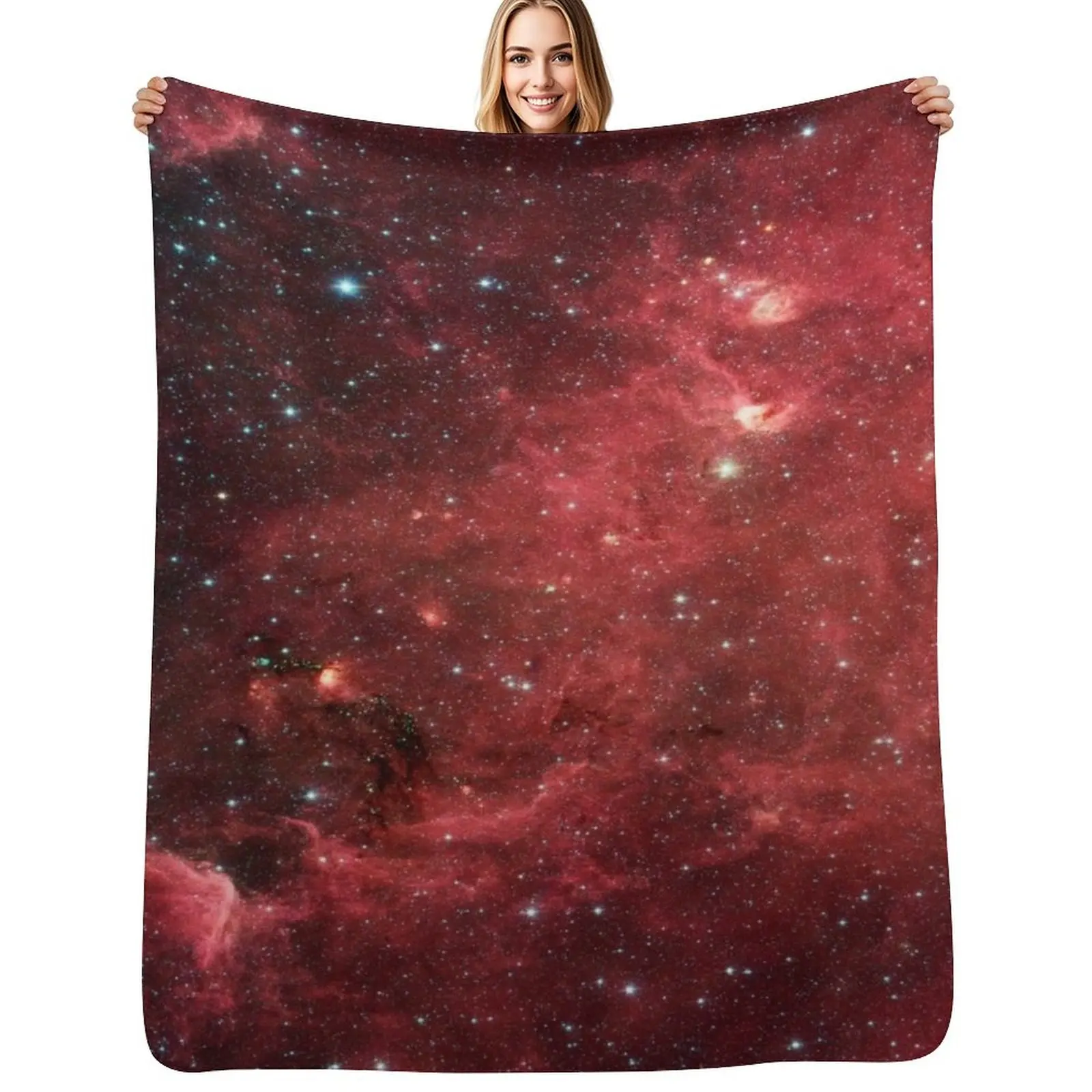 

North America Nebula Infrared, RBSSG Throw Blanket Thin Large wednesday Summer Blankets