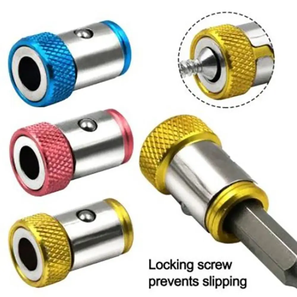 1PC Universal Alloy Magnetic Ring Electric Screwdriver Bits Anti-corrosion Powerful Ring For 6.35mm Strong Magnetizer Drill