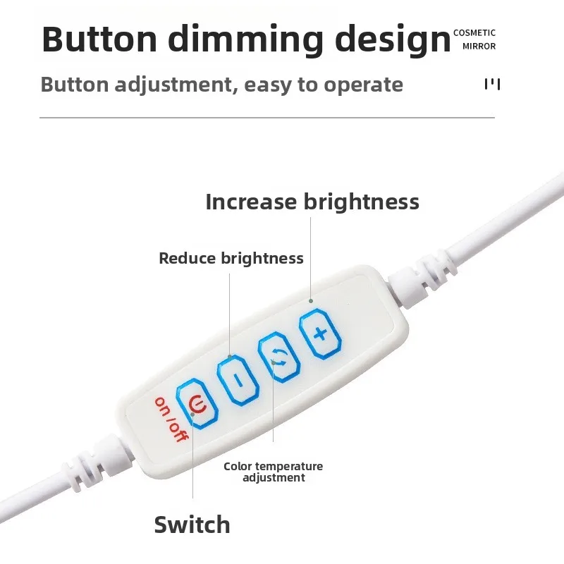 Makeup Mirror LED Light Bulbs Vanity Lights USB 5V Bathroom Dressing Table Lighting Dimmable LED Vanity Light for Mirror Light