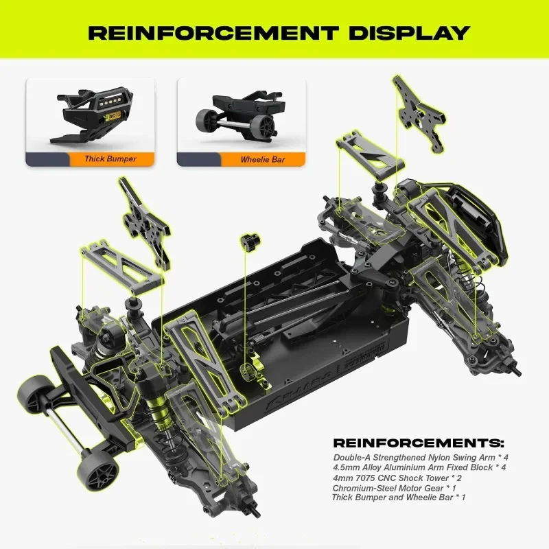HOME.1/10 RTR bürstenlose schnelle RC-Autos für Erwachsene, max. 50 Meilen pro Stunde, Hobby-Elektro-Offroad-Monstertruck, wasserdichtes Hochgeschwindigkeits-RC-Auto