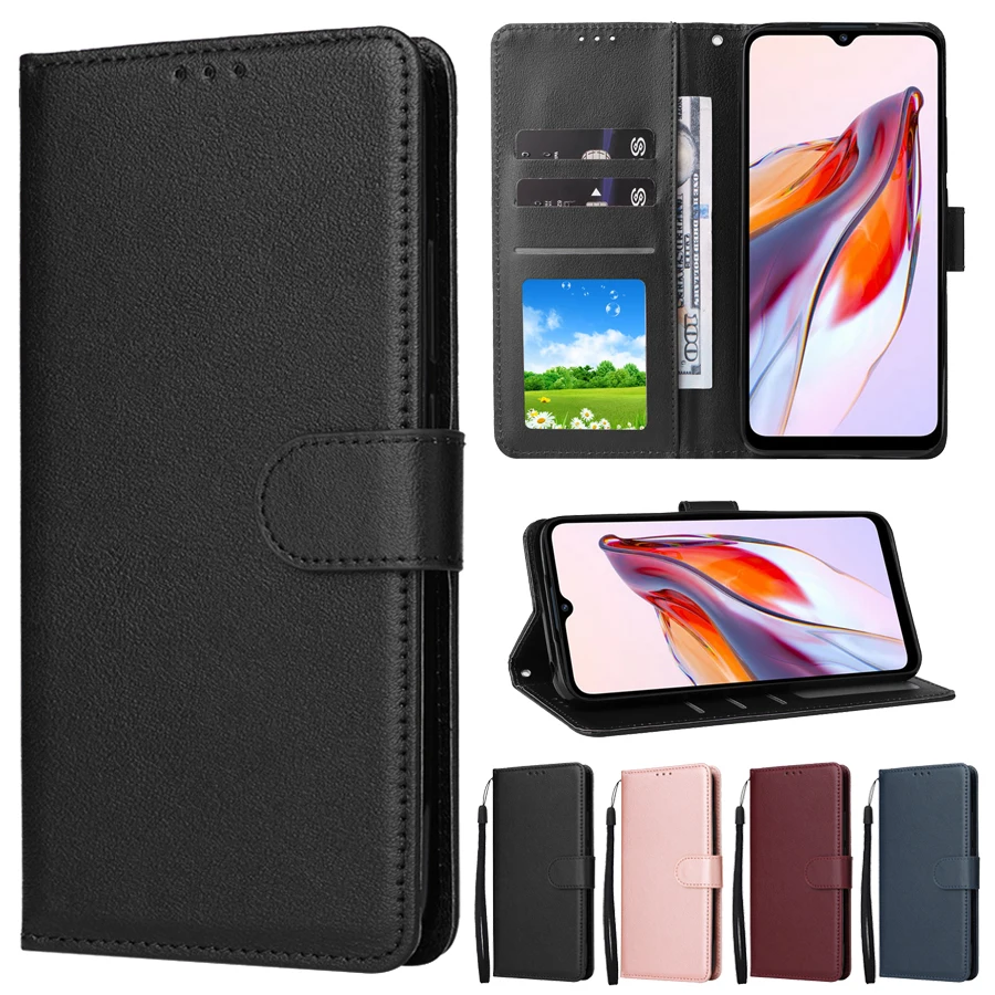 Portfel z miejscem na kartę i podstawką Magnetyczne etui z klapką dla Xiaomi Redmi 13C 12 12C 10 10C 9 9A 9C 9T Poco X6 C65 M6 Pro X5 M5s 13T