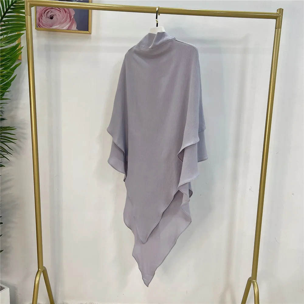 Eid Ramadan Hijab de 2 camadas para Mulheres Muçulmanas, Lenço Longo Khimar, Vestuário de Oração Burqa, Islam Amira, Modest Turkey Clothing