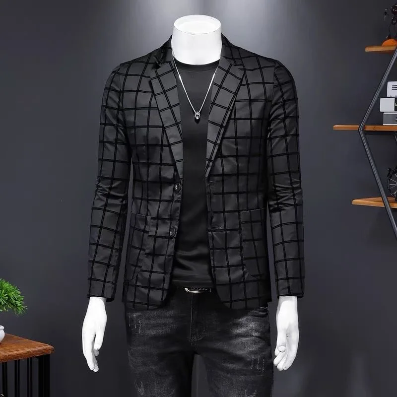 

Модный повседневный приталенный мужской осенне-зимний легкий пиджак с воротником-стойкой, универсальный, легкий