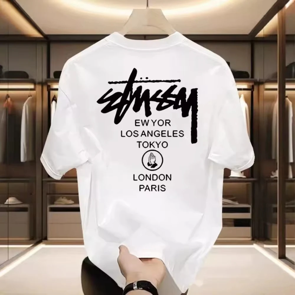 Camisetas de verano de manga corta con estampados de marcas de skate para hombre y mujer. Ropa de calle de verano.