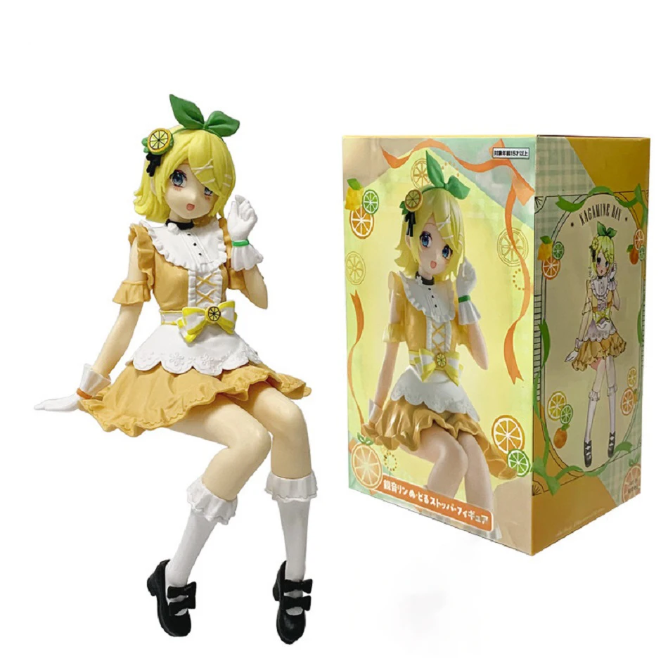 15 cm Anime Hatsune Miku Figuur Kagamine Rin Actiefiguur Schattige Hatsune Figuur Collectie Noodle Stopper PVC Model Speelgoed Cadeau