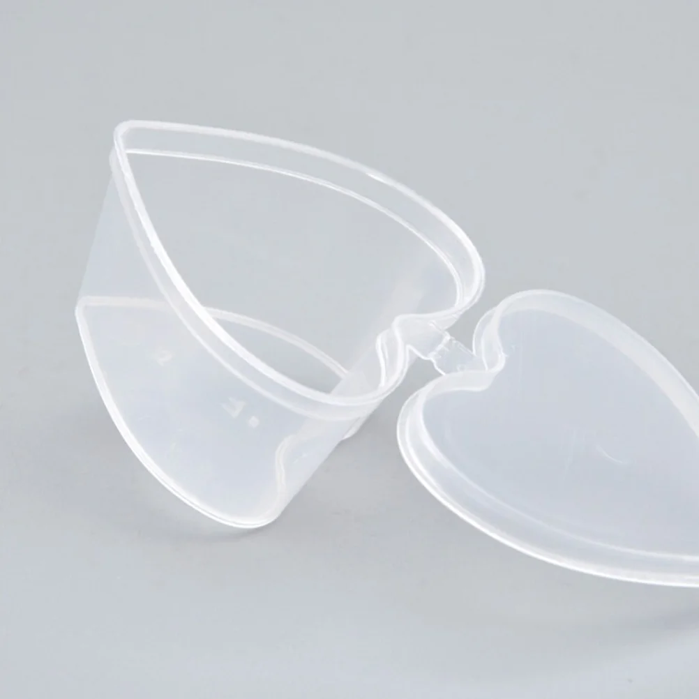 

25pcs Heart Shape Boxes Transparent Storage Case For Jewelry Organizer Diy Pp Material Clear Cases Sundries Storage Box