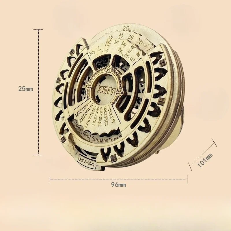 3D ปริศนาไม้ปฏิทินรุ่น DIY Assembly ของเล่นจิ๊กซอว์ชุดสําหรับเด็กผู้ใหญ่ของขวัญ