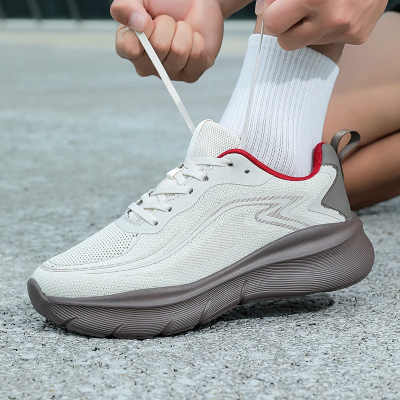 Couple Sports Shoes, Lightweight Soft Sole Running Shoes, Breathable Mesh Casual Sneakers, Plus Size for Men & Women