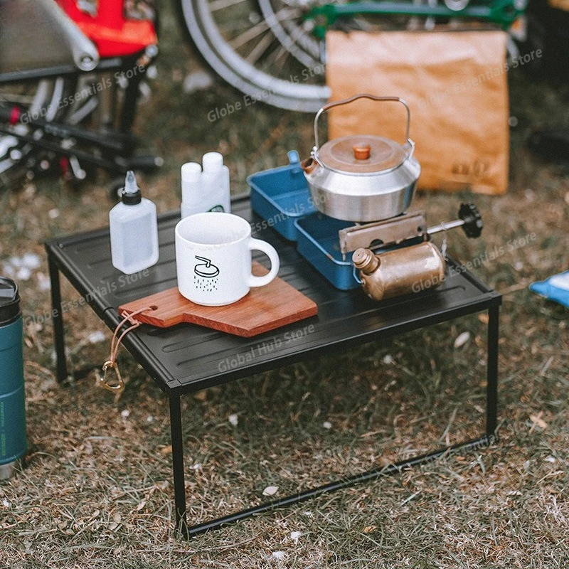 Outdoor Portable Folding Table Camping Picnic Home Multifunctional Barbecue Table Windproof Board Picnic Equipment