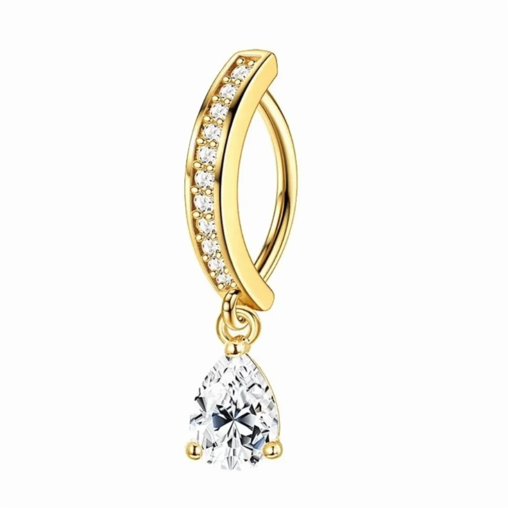 Fashion Stainless Steel Zircon Belly Button Rings Butterfly Gold Silver Gem Navel Piercing Pink Sexy Shiny Body Jewelry Men
