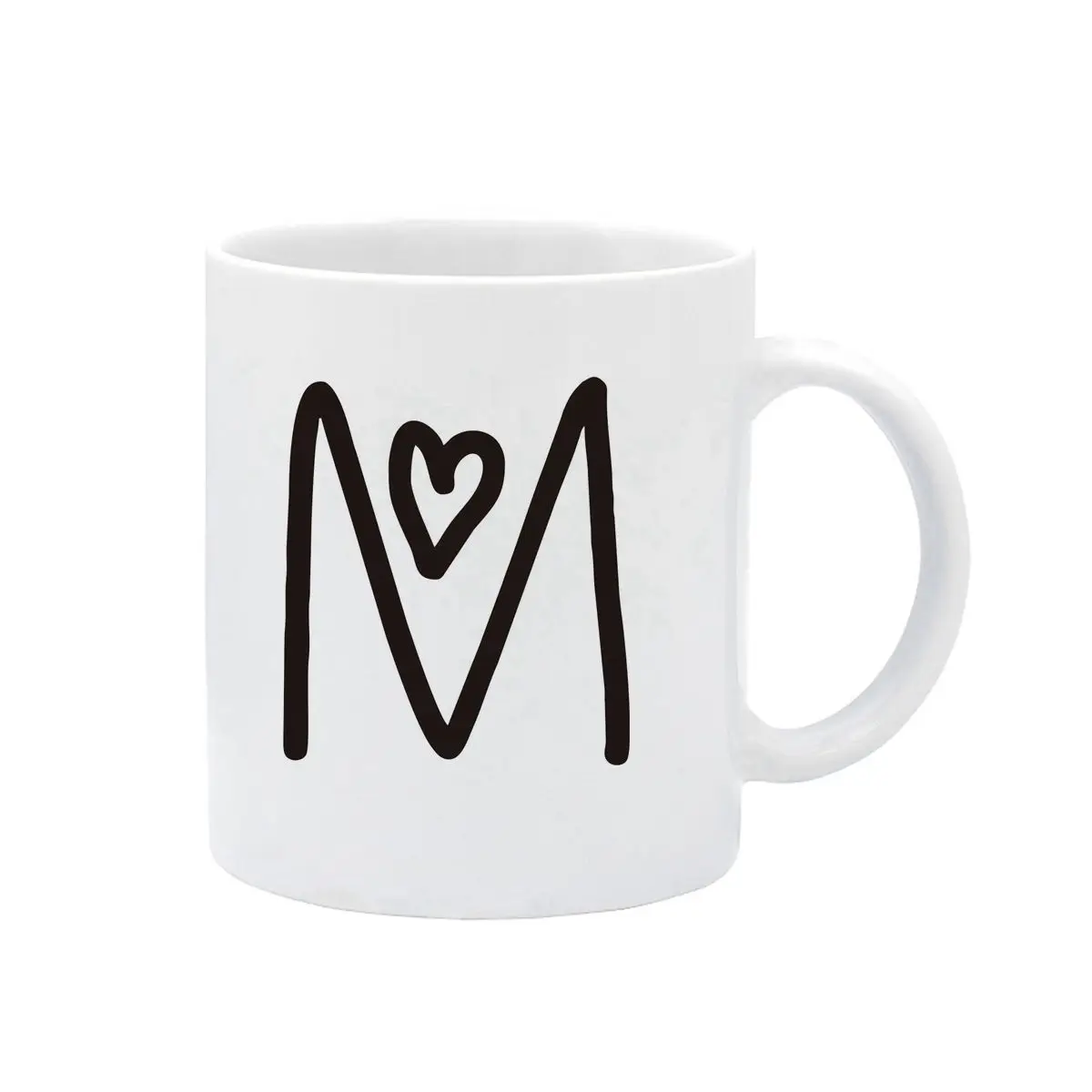 Birthday cup Age Name 26 English Letter M Large Handle High Quality White Ceramic Mug 11 oz Cold and Hot Drink Coffee Cup