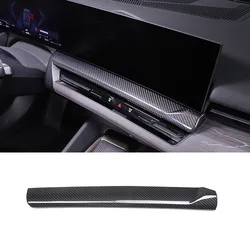Real Carbon Fiber For BMW 5 Series G60 2024 2025 Car Center Control Navigation Screen Lower Panel Decorative Cover