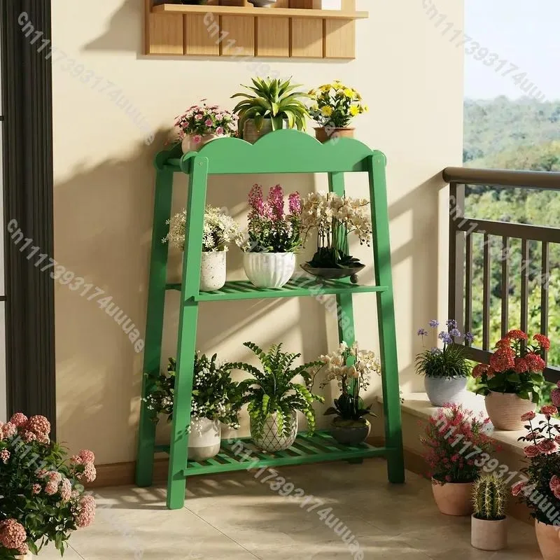 For Cloud Multi Tier Flower Stand Indoor Balcony Bay Window Plant Pot Rack Light Luxury Green Plant Storage Shelf Living Room