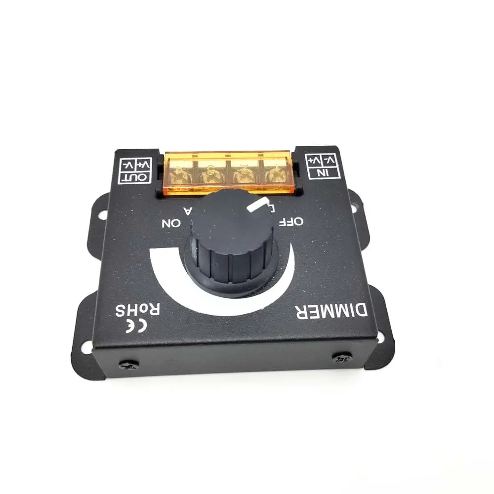 

Manual Knob Dimmer Controller DC 12V-24V 30A for Single Color LED Strip Lights