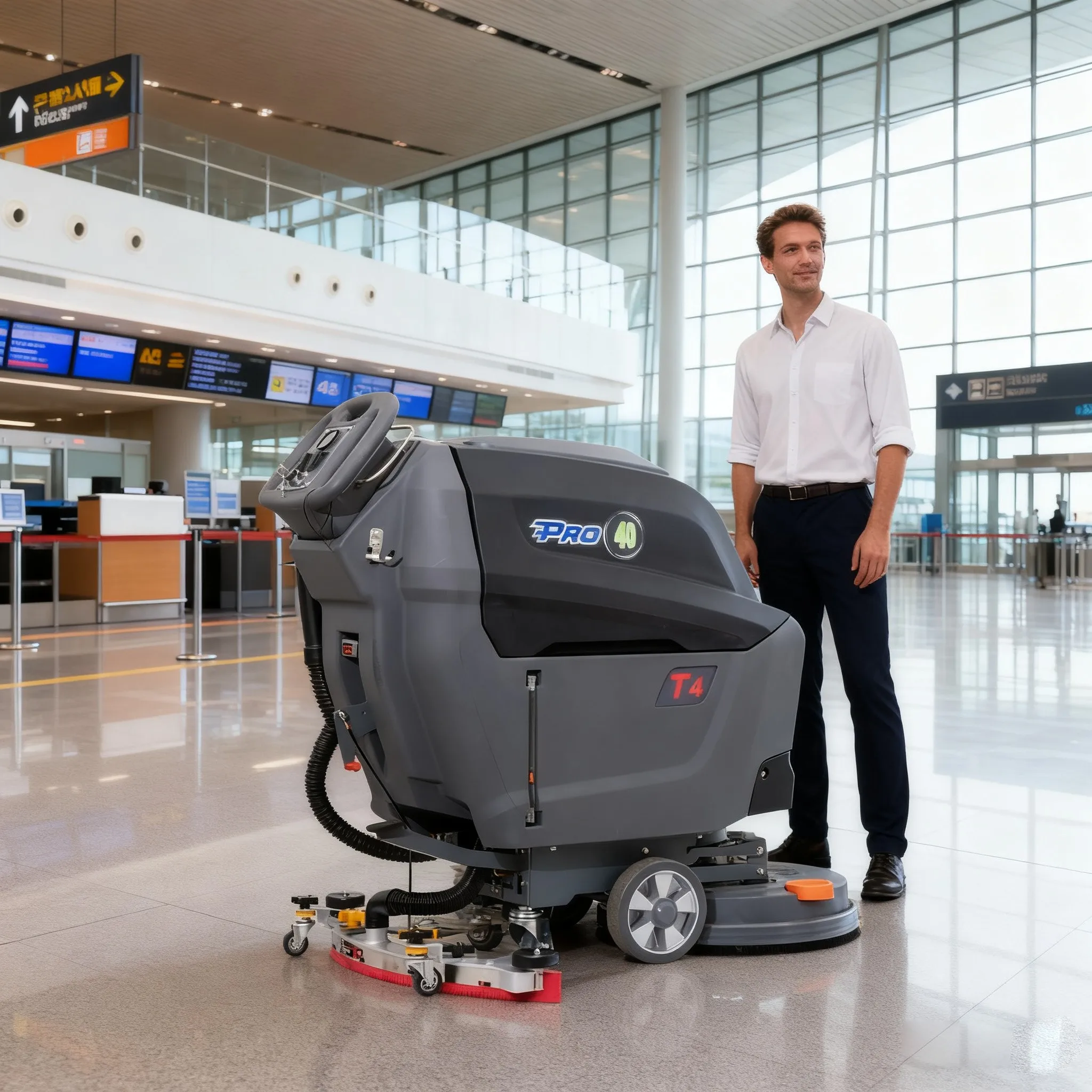 

Professional High Efficiency Ceramic Tile Floor Maintenance Manual Push Automatic Cleaning Washing Machine Battery Not Included