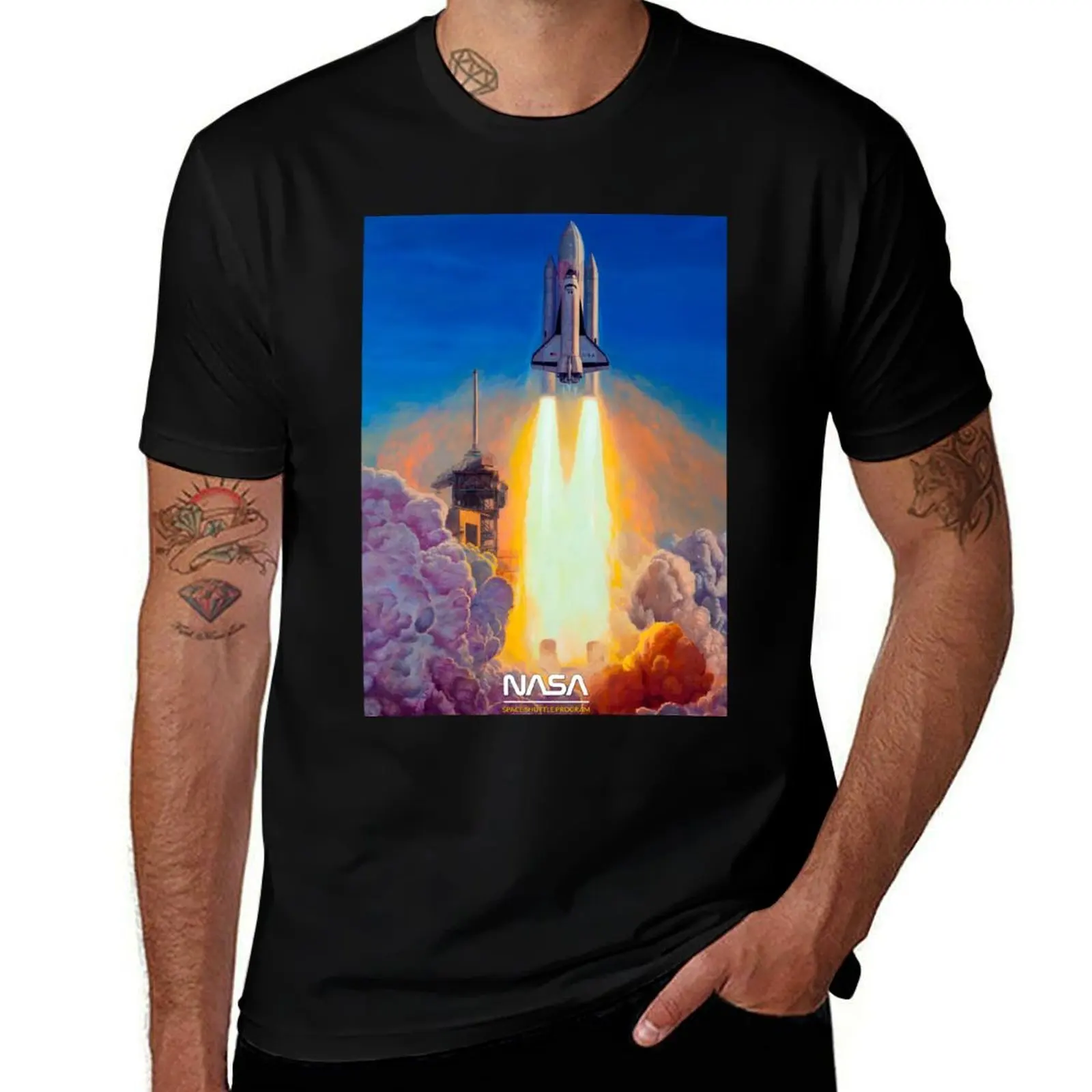 

Space Shuttle Program Artwork T-Shirt funny costumes luxury t-shirt hippie clothes anime t shirts mens tall t shirts