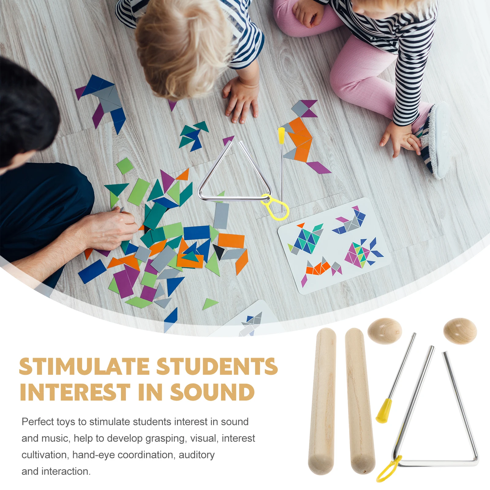 

Wooden Egg Kids Instrument For Kids Musical Instruments Musicales Percussion Toys Strong Safe Rhythm Brain Development