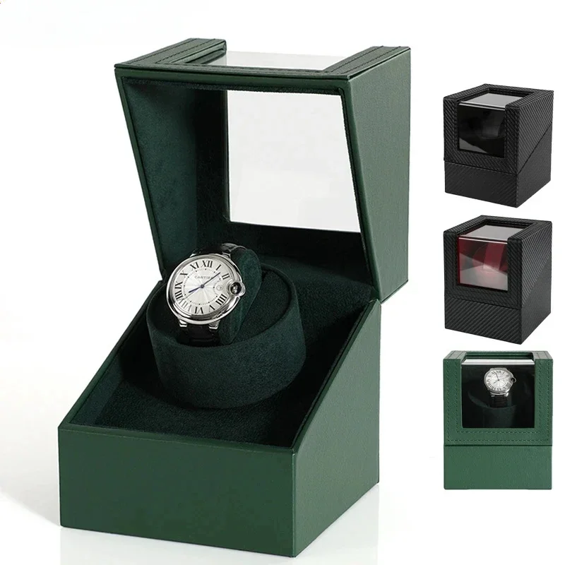 

Mechanical Watch Electric Tachometer Automatic Motor Box Watch Packaging Gift Box Shaker Shaker Customize Logo on Side of Winder