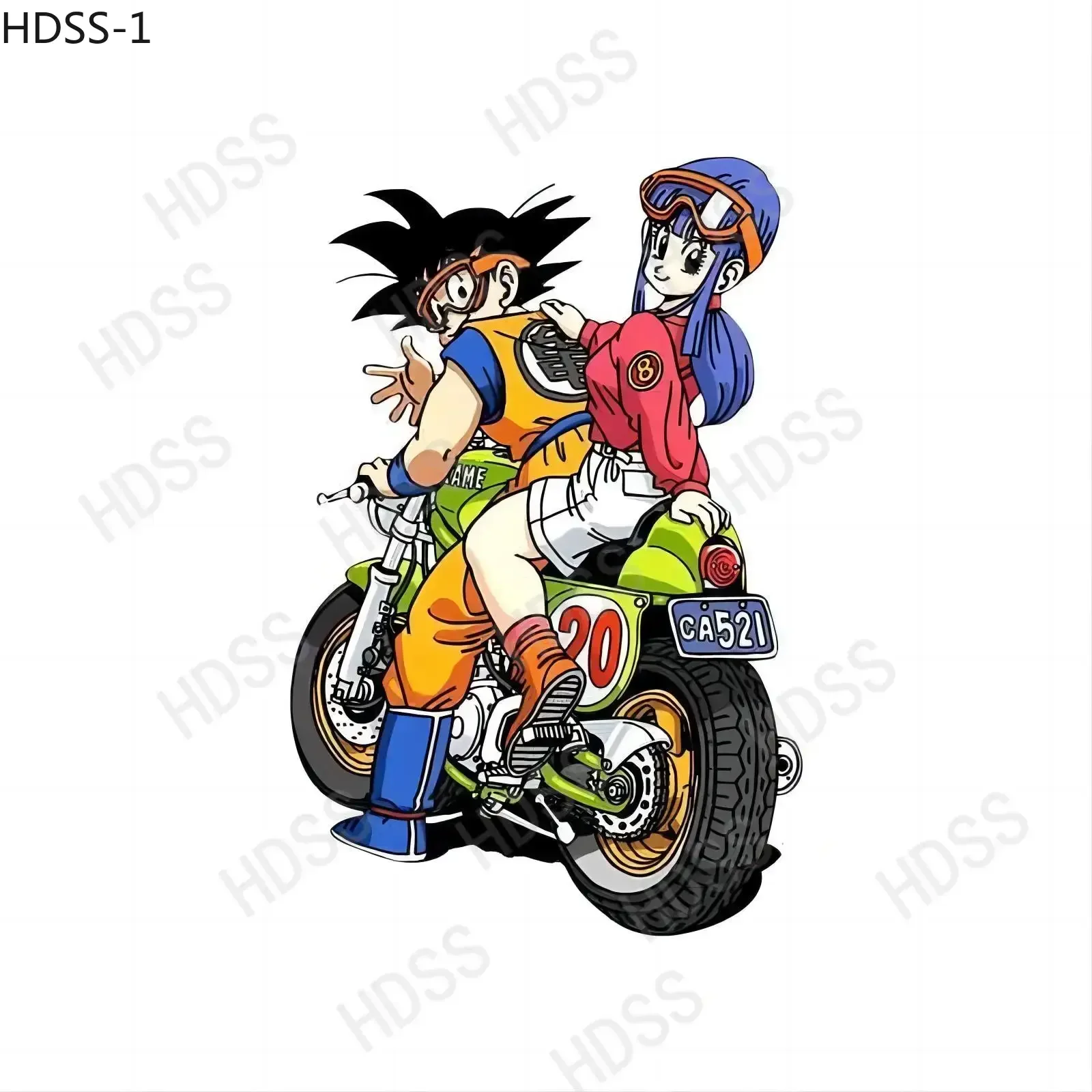 

HDSS-Fun аниме Goku езда на мотоцикле модельные индивидуальные автомобильные наклейки ПВХ модные автомобильные наклейки на бампер для окна водонепроницаемые наклейки