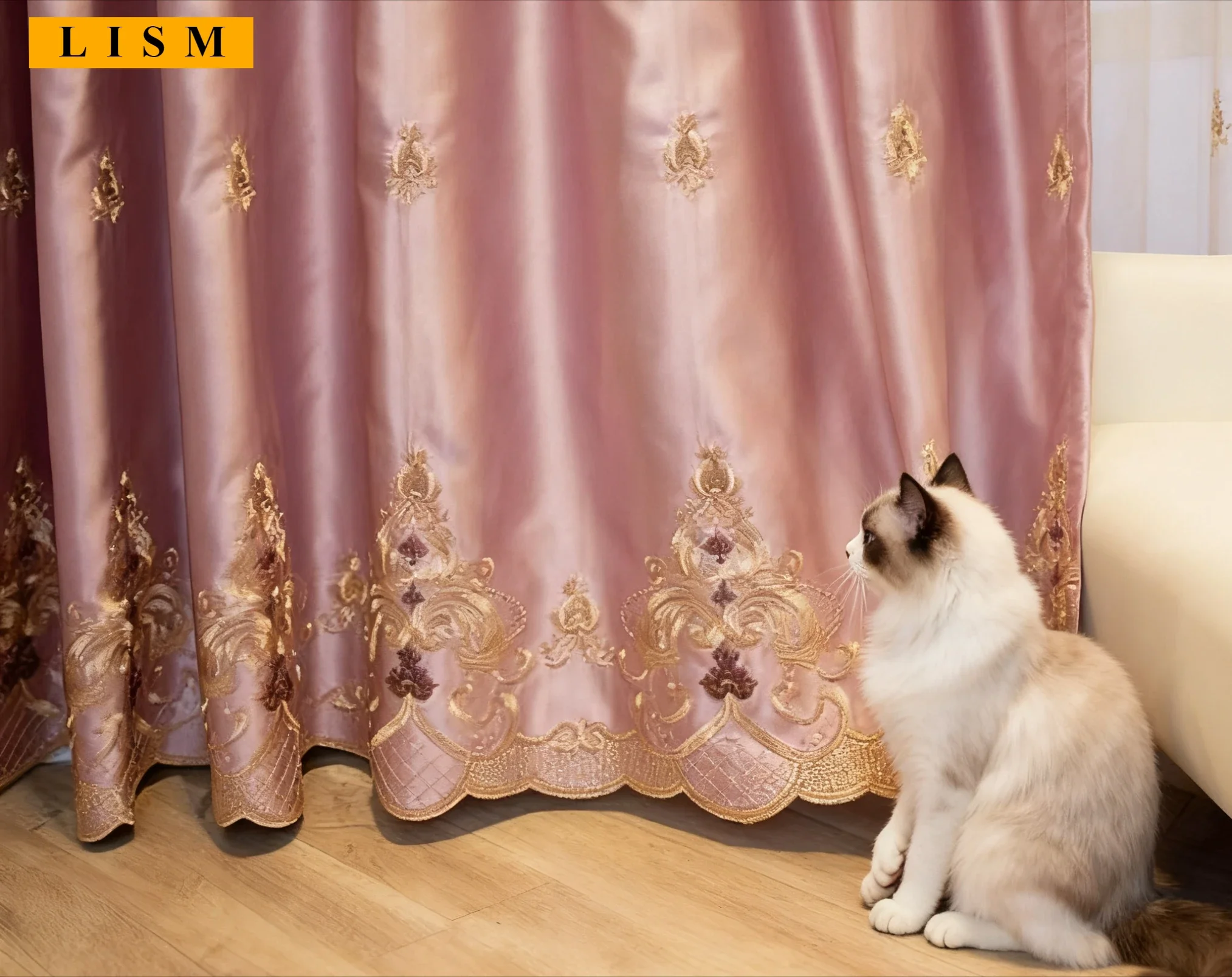 Luxury High Precision Blue Embroidered Curtains for Bedroom Living Room Windows European Home Decor Blackout Cloth Custom Tulle