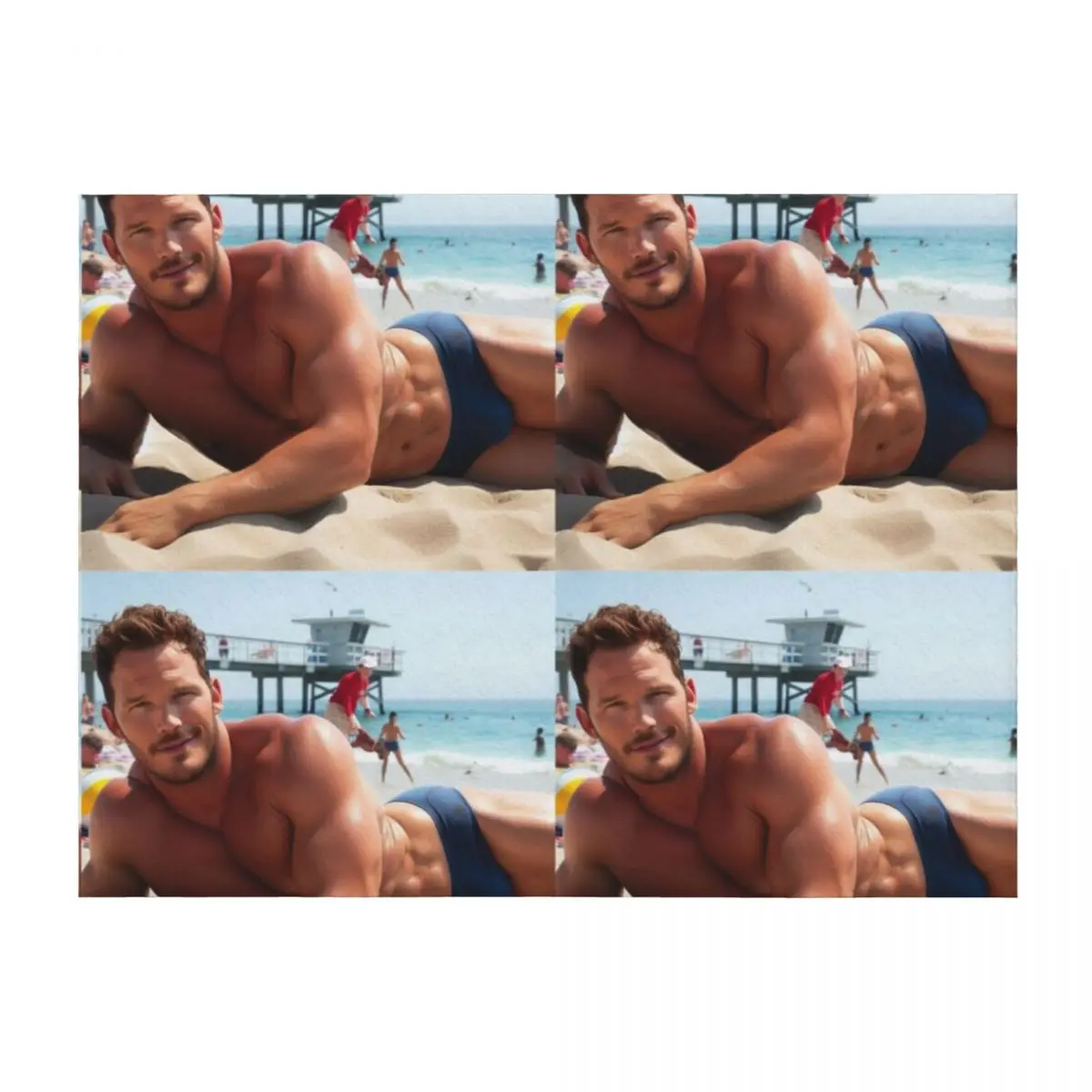 

chris pratt summer Throw Blanket Quilt Personalized Gift Flannel Fabric Flannels Blankets