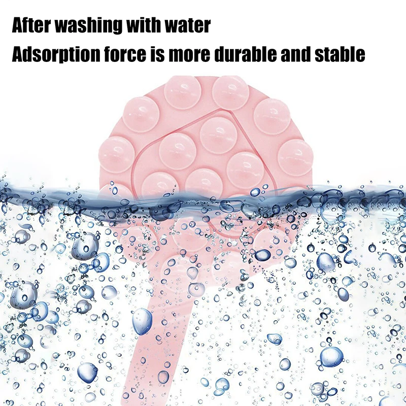 1PC Love Heart Ventosa bifacciale Maniglia portatile Tipo Staffa Ventosa in silicone Staffa per telefono cellulare