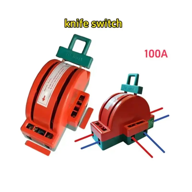 ABJF-2 Pole Double Throw Knife Disconnect Switch 100A DPDT Cutter Safety Disconnect Switch Power Disconnect Switch