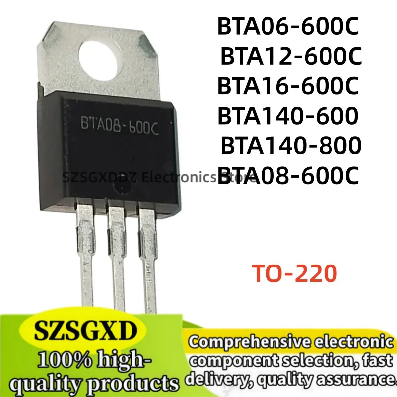 10-20Uds nuevo BTA140-800 BTA08-600C BTA08-600 BTA08 08-600C TO220 BTA06-600C BTA06-600 BTA12-600C BTA16-600C BTA140-600 TO-220