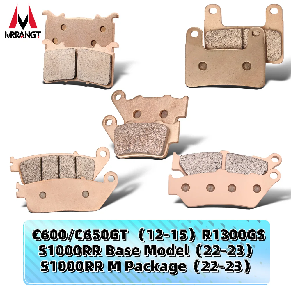 

MRRANGT Motorcycle Metal sintered Brake Pads for BMW S1000RR Base M Package R1300GS C600 Sport C650GT Front and Rear Set