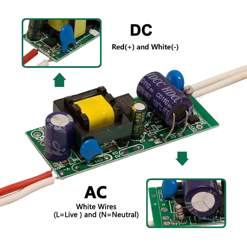 LED Driver 280mA Board Shell 1-36W AC85-265V To DC9V12V15V21V24V48V60V90V Lighting Transformer Panel Ceilling Lamp Strip Supply