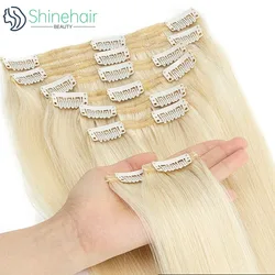 Clip In Human Hair Extensions 100% Human Hair Brazilian Straight Natural Remy Hair Clip In Raw Hair 30 inch