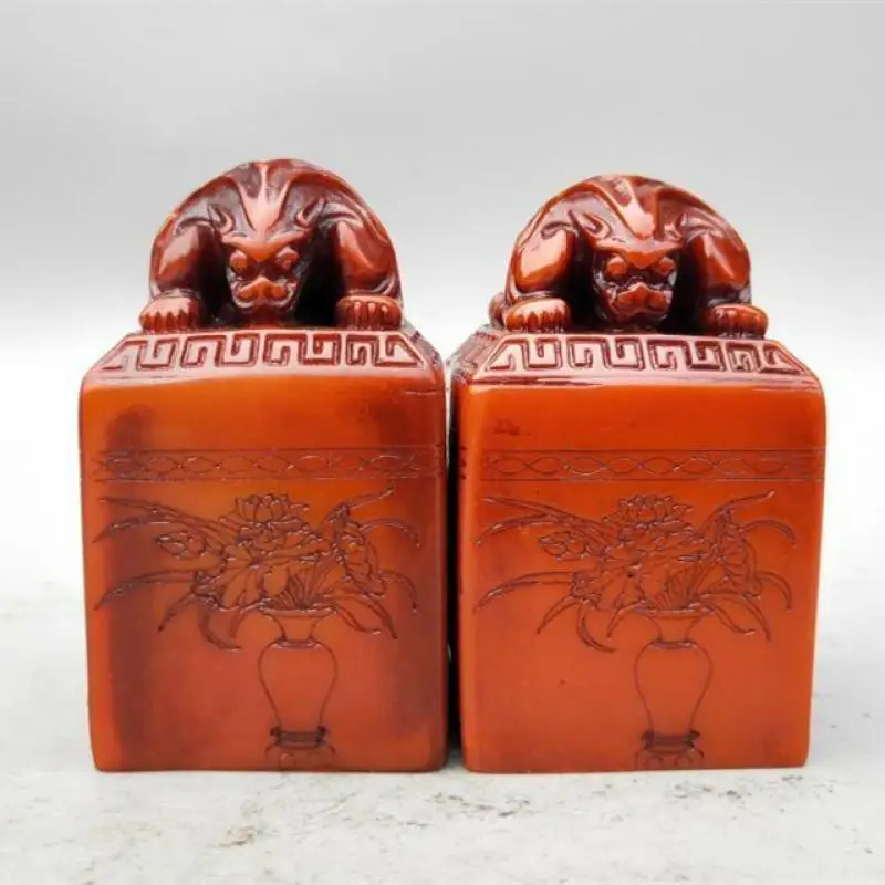 

Китайский камень Шушан Орхидея Бог чудовище печать может быть надпись