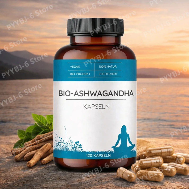 

Organic Ashwagandha 120 Capsules Vegan Gluten Free Non GMO Herbal Supplement Supports Immune Health for Adults Daily Wellbeing