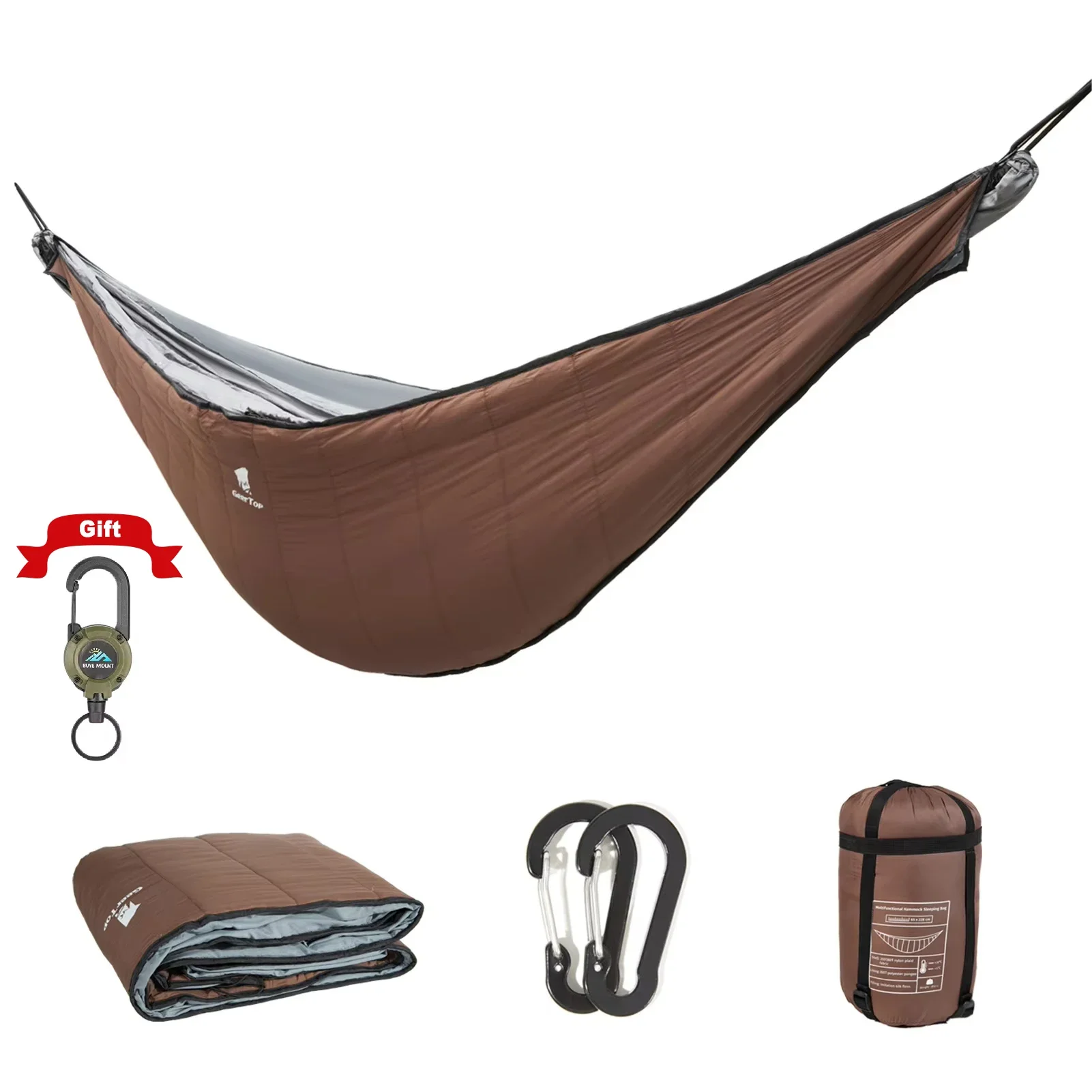 

Portable Hammock Underquilt Winter Cold Weather Warm Under Quilt for Outdoor Camping Hiking Traveling Supplies