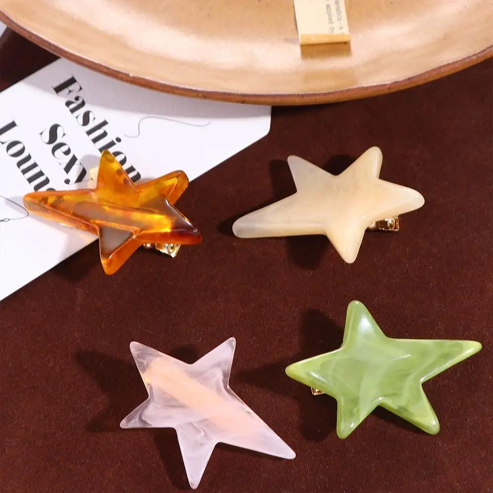 Star Geometry Shape Harajuku Style Five-pointed Star Star Hairpin Girl Hair Clip Korean Style Headwear Female Hair Accessories