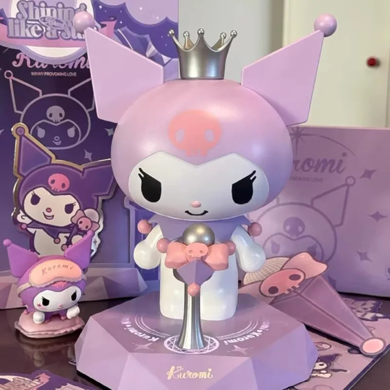 

Sanrio Character Kuromi Bluetooth Speaker Desktop Ornaments Toy Anime Kuromi Speaker Diy Scrawl Figurines Toy Gift for Girls