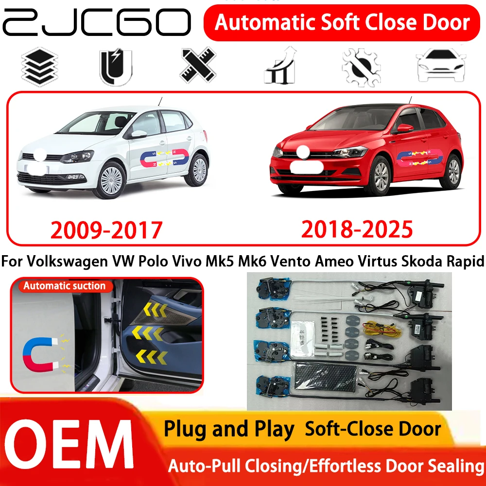 

for Volkswagen VW Polo Vivo Mk5 Mk6 Vento Ameo Virtus Skoda Rapid OEM Plug and Play Automatic Electric Soft Close Door System