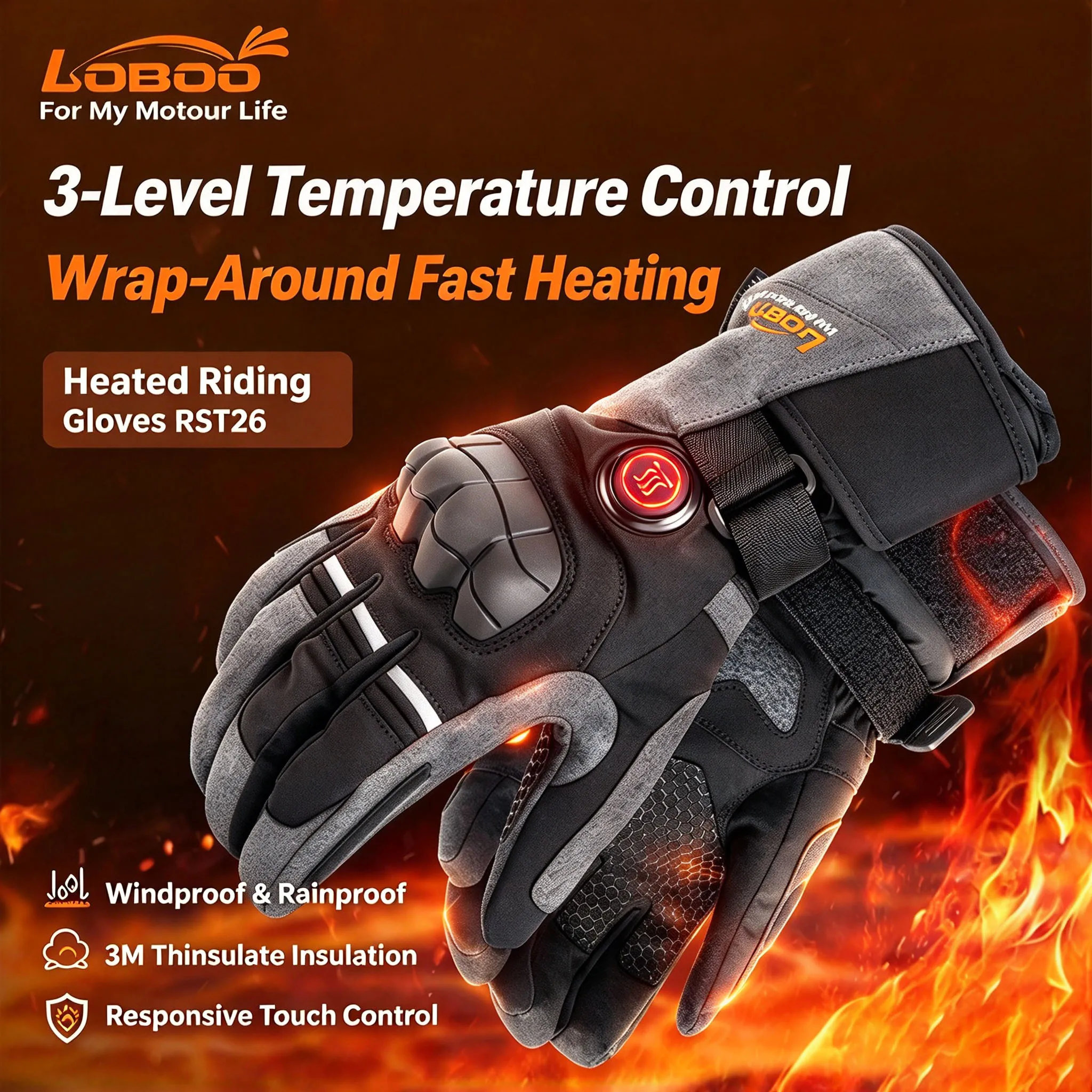 LOBOO Heren USB Oplaadbare Ele - Heated Gloves Electric recensie en prijs