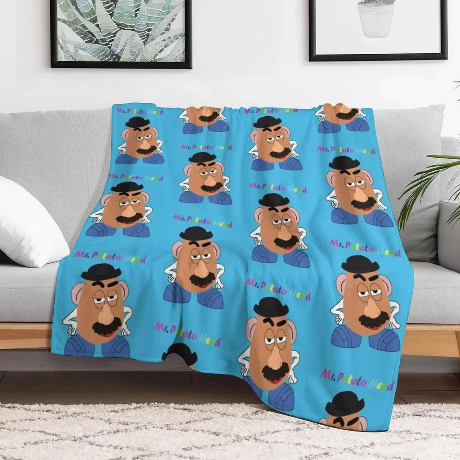

mr potato head Throw Blanket Quilt Bed linens Soft Plush Plaid Blankets