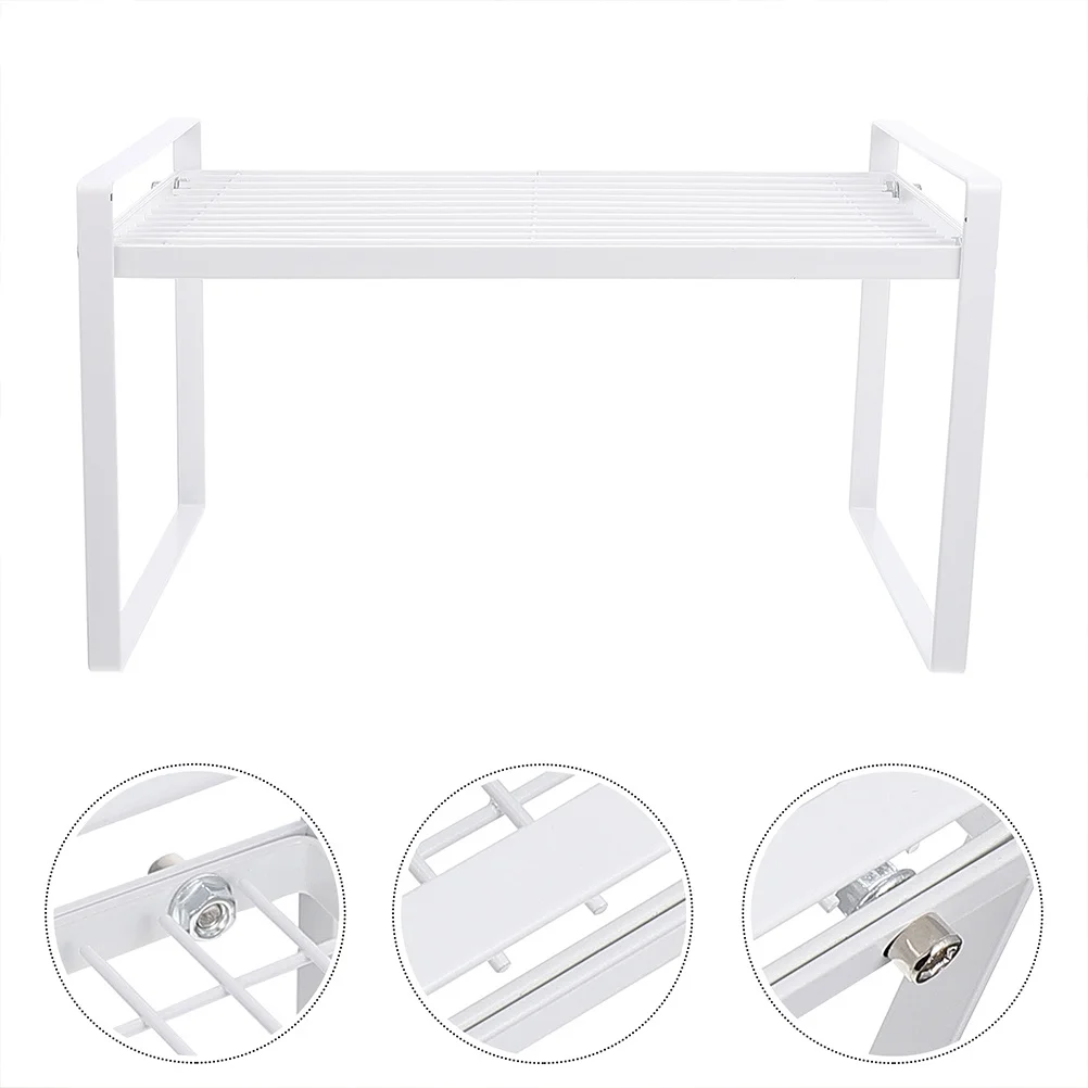 

Raised Kitchen Storage Rack Multi-Functional Iron Shelf Organizer for Spices Seasoning Jars Bathroom Toiletries Home